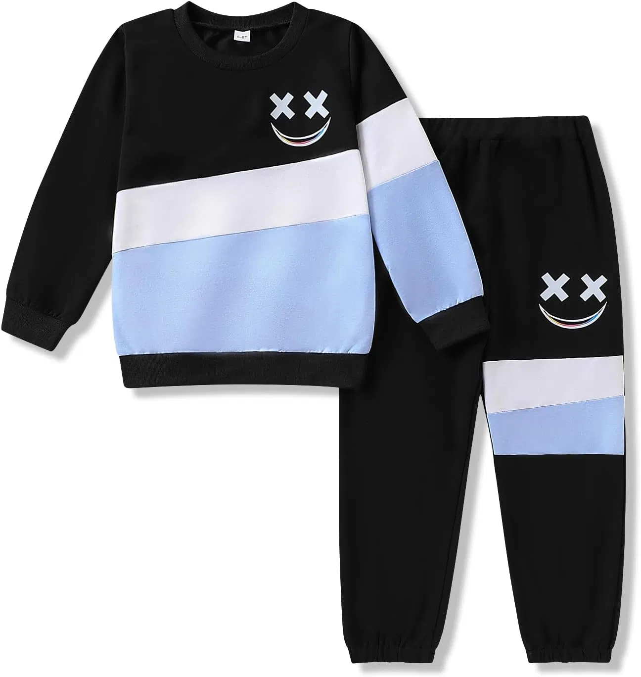 Tamaño 3-12 Años Ropa para Niños Pequeños Sudadera de Manga Larga y Pantalones 2PCS Conjuntos de Ropa Casual para Niños en Otoño