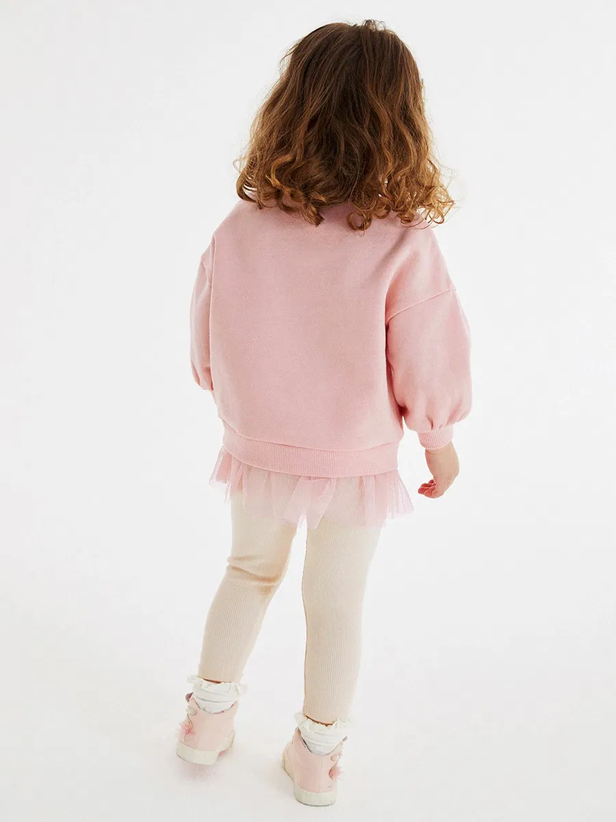 2025 Sudadera de Otoño para Niña y Leggings 2PCS Conjunto de Ropa Infantil Falda con Estampado de Dibujos Animados