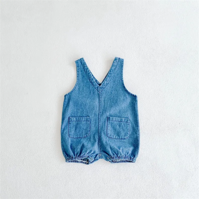 Overoles de verano para niñas, ropa para niños, pantalones cortos, pantalones para bebés, pantalones de mezclilla, monos para bebés, petos