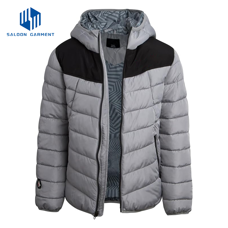 Abrigo acolchado con capucha para niños, impermeable, chaqueta de invierno