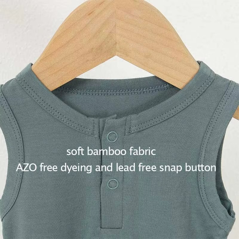 Ropa de bebé personalizada con logo, mono de bebé de manga corta, ropa de verano para infantes