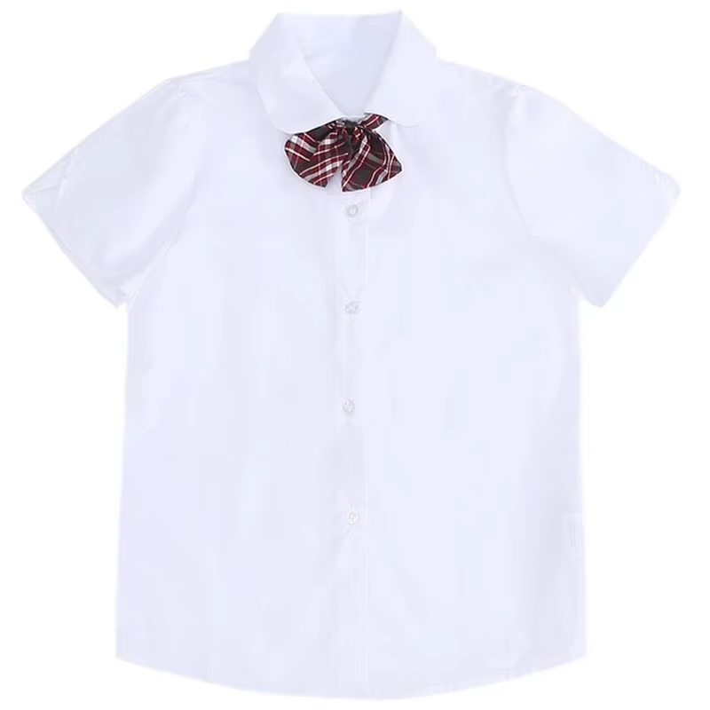 Camisa de manga corta para niños, uniforme deportivo de escuela primaria, camisetas polo blancas