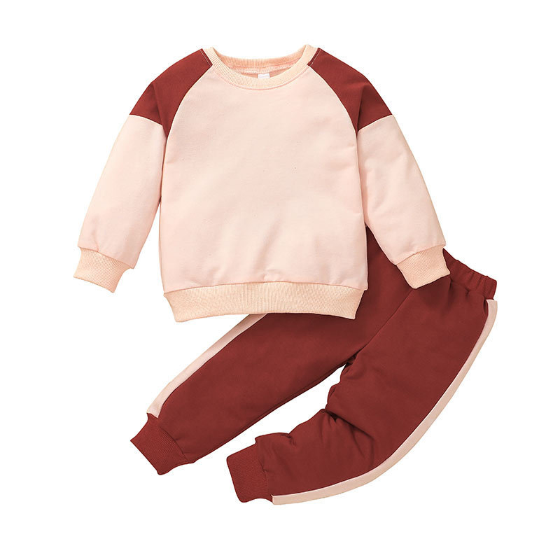 Nuevo conjunto de suéteres para niños y niñas, ropa de algodón para bebés, conjunto de ropa casual para niños en otoño e invierno