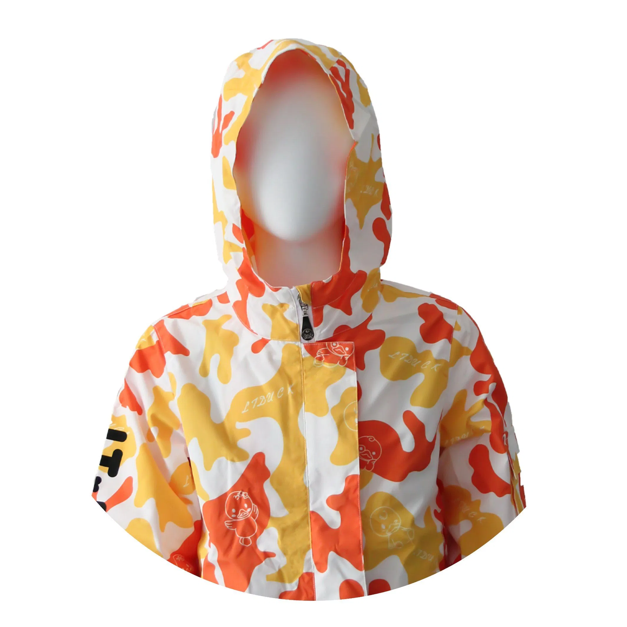 Chaqueta con capucha unisex para niños, impermeable, con cierre completo y solapa contra tormentas, ropa diaria, moda exterior