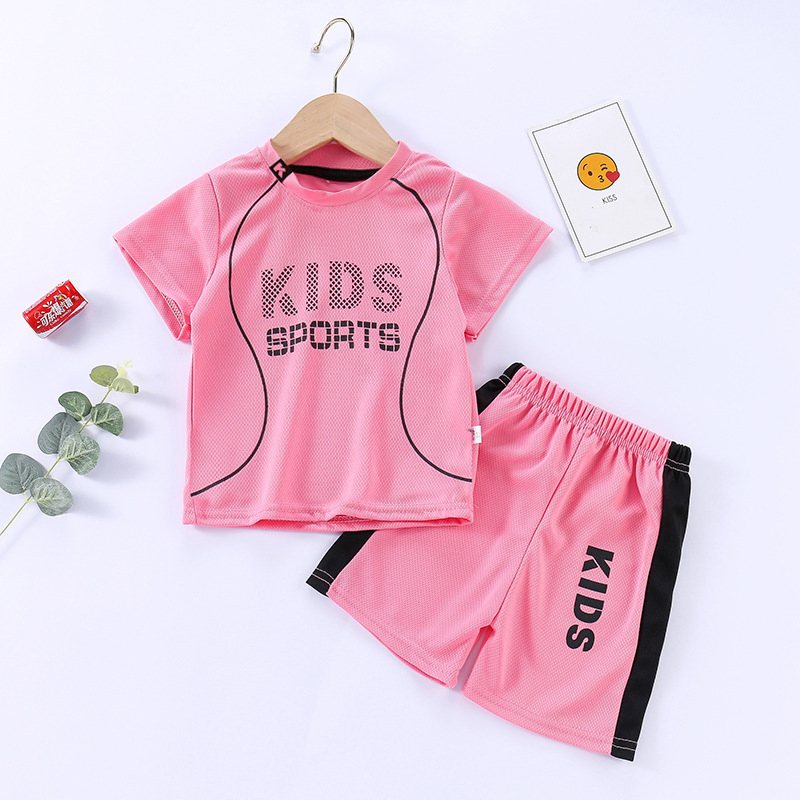 Conjunto de balón de manga corta para niños, ropa deportiva para niños