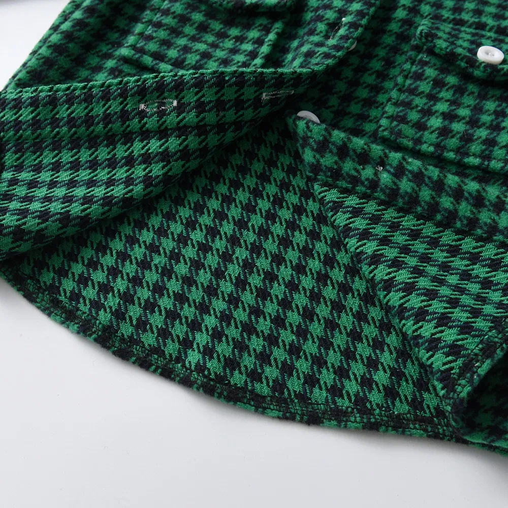 Chaqueta de invierno para niñas camisa a cuadros