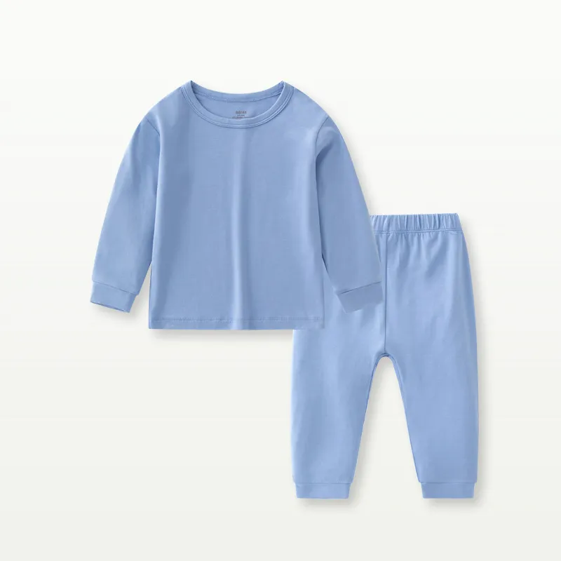 Ropa de bebé de bambú al por mayor, pijamas infantiles con patrón personalizado (parte superior + pantalones)