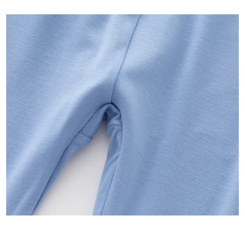 Ropa de bebé de bambú al por mayor, pijamas infantiles con patrón personalizado (parte superior + pantalones)
