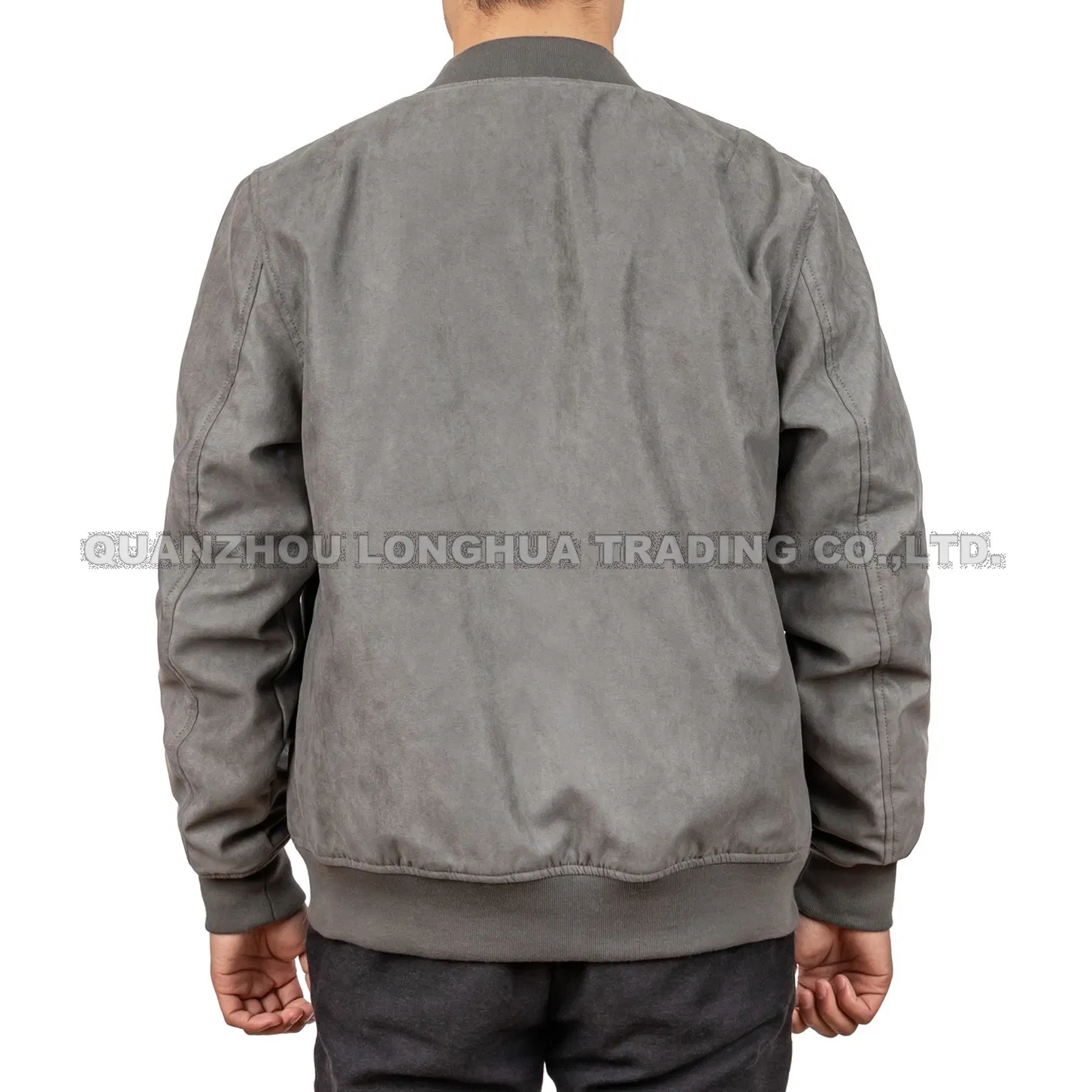 Chaqueta de hombre niño de moda de ante con acolchado, ropa exterior