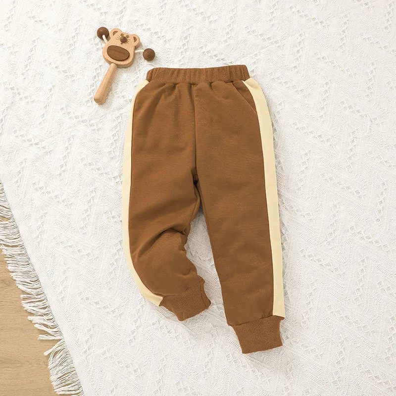 Nuevo conjunto de suéteres para niños y niñas, ropa de algodón para bebés, conjunto de ropa casual para niños en otoño e invierno