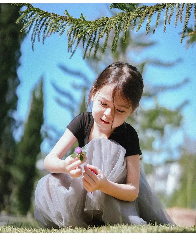 Ropa de vestido para niños de alta calidad de fábrica, malla con tejido de punto para bebés