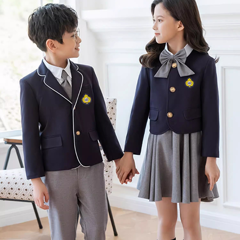 OEM y ODM Trajes para niños y estilos de telas para uniformes de actividades escolares de estudiantes chinos