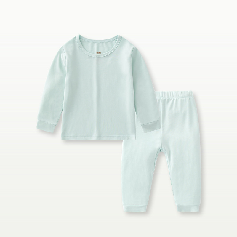 Ropa de bebé de bambú al por mayor, pijamas infantiles con patrón personalizado (parte superior + pantalones)