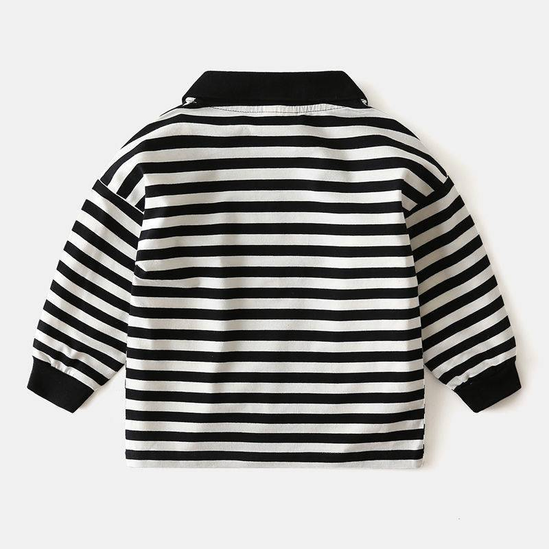 Niños Camisetas Polo de Manga Larga de Diferentes Colores Nueva Moda Camiseta Polo para Niños Ropa al por mayor Camiseta de Hilo Teñido Camiseta Polo para Niños Top de Moda Ropa para Bebés