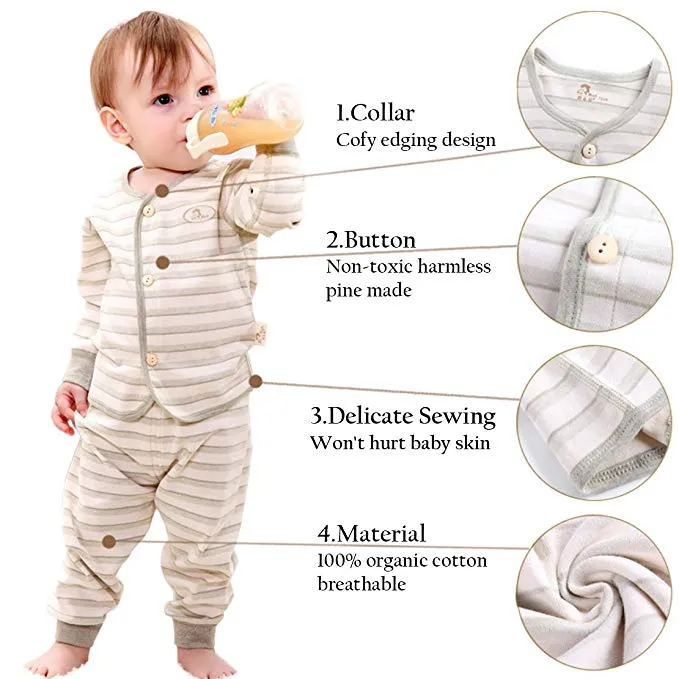 100% Ropa de bebé de algodón orgánico, prendas para infantes, body