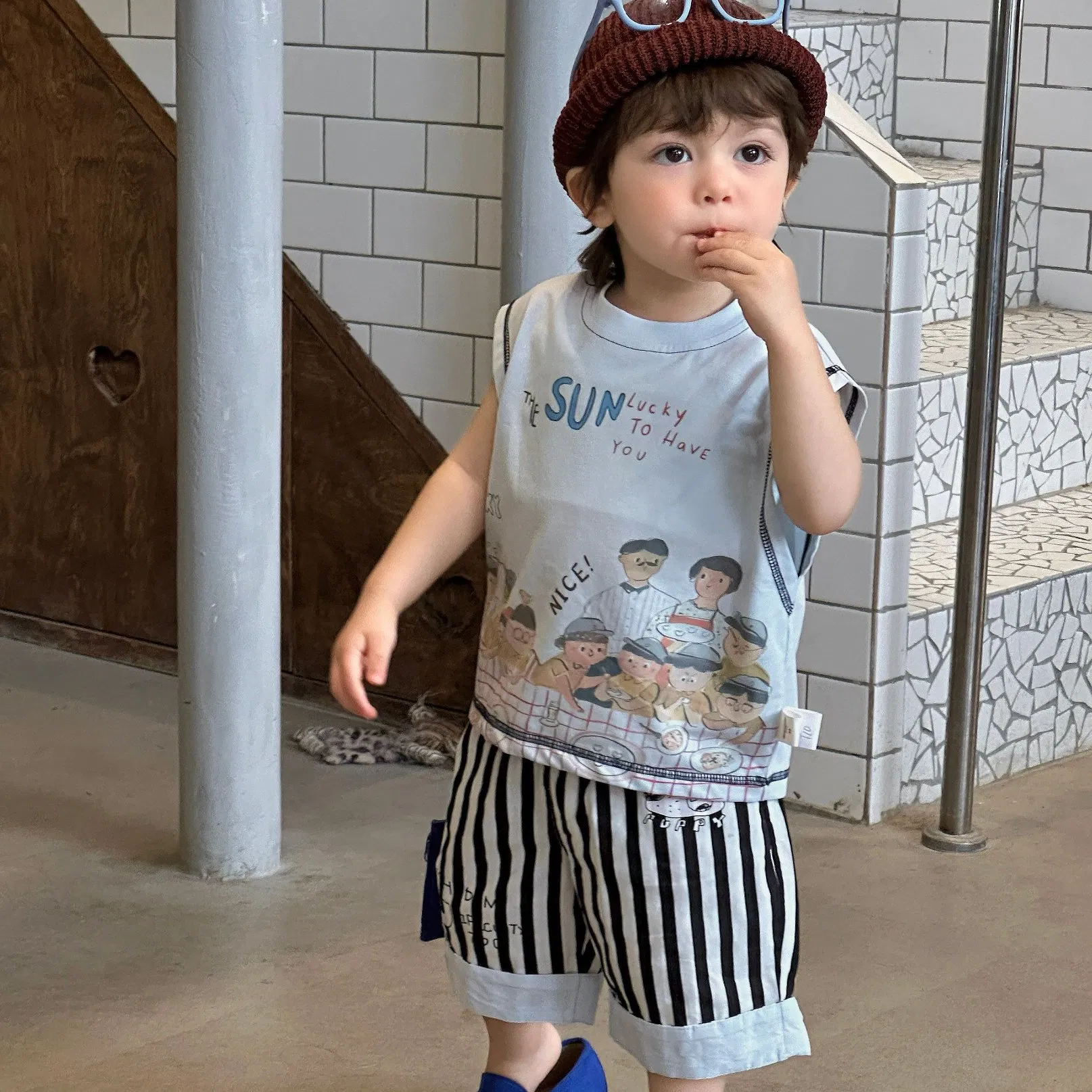 Ropa de verano para niños con conjunto de ropa