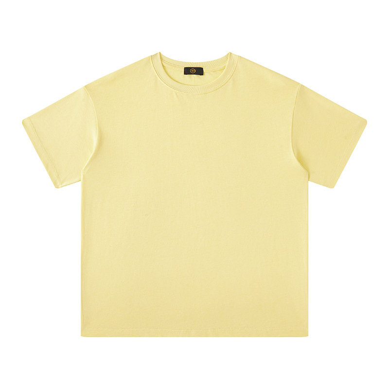 Venta al por mayor 2024 Camiseta personalizada de verano para niños y niñas 230g 100% Camiseta de algodón con hombros caídos, básica y de gran tamaño para niños, ropa de moda infantil