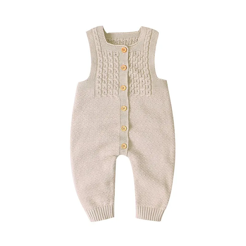 Ropa de bebé de muselina, mono sin mangas para bebés, jumpsuit de algodón orgánico para niños, ropa de bebé con botones