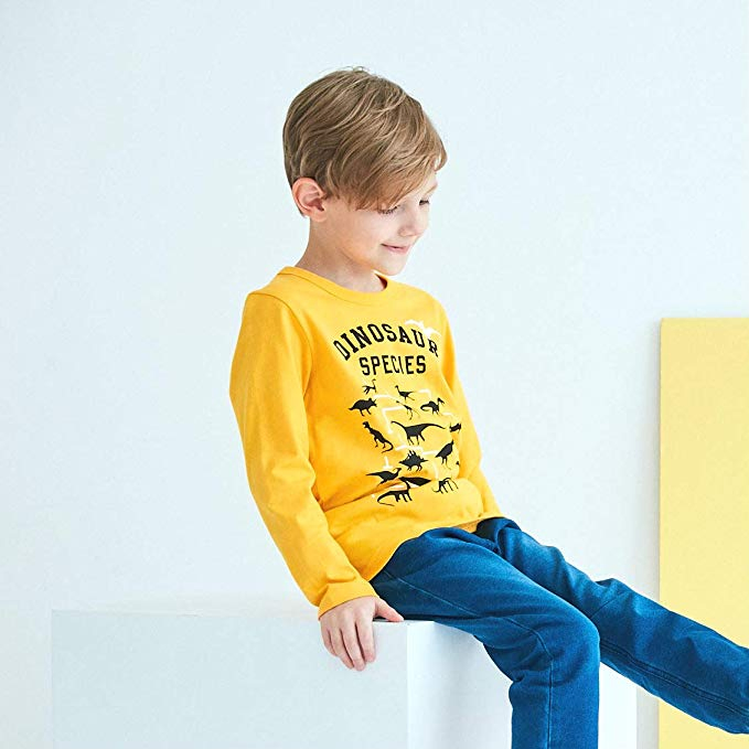 Ropa para niños Camisetas de manga larga de algodón para bebés niños Ropa infantil Camisetas gráficas