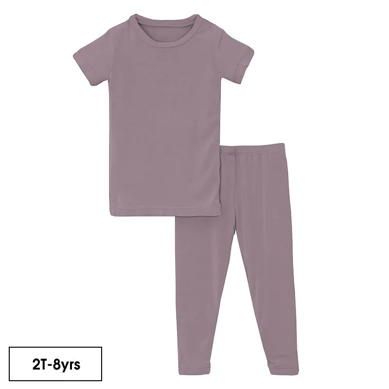 Conjunto de Pijamas de Manga Corta Esencial 2PCS Ropa de Dormir de Bambú para Niños