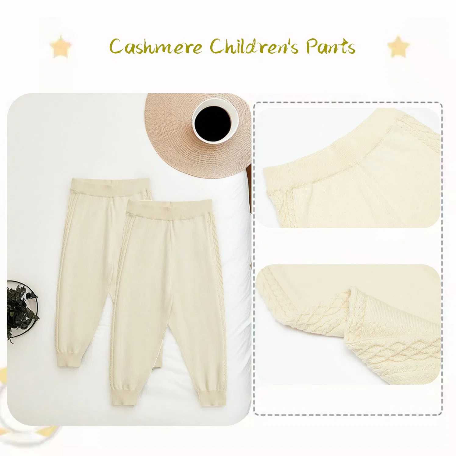 Pantalones casuales de primavera para bebés, ropa de cachemira, pantalones cómodos para niños