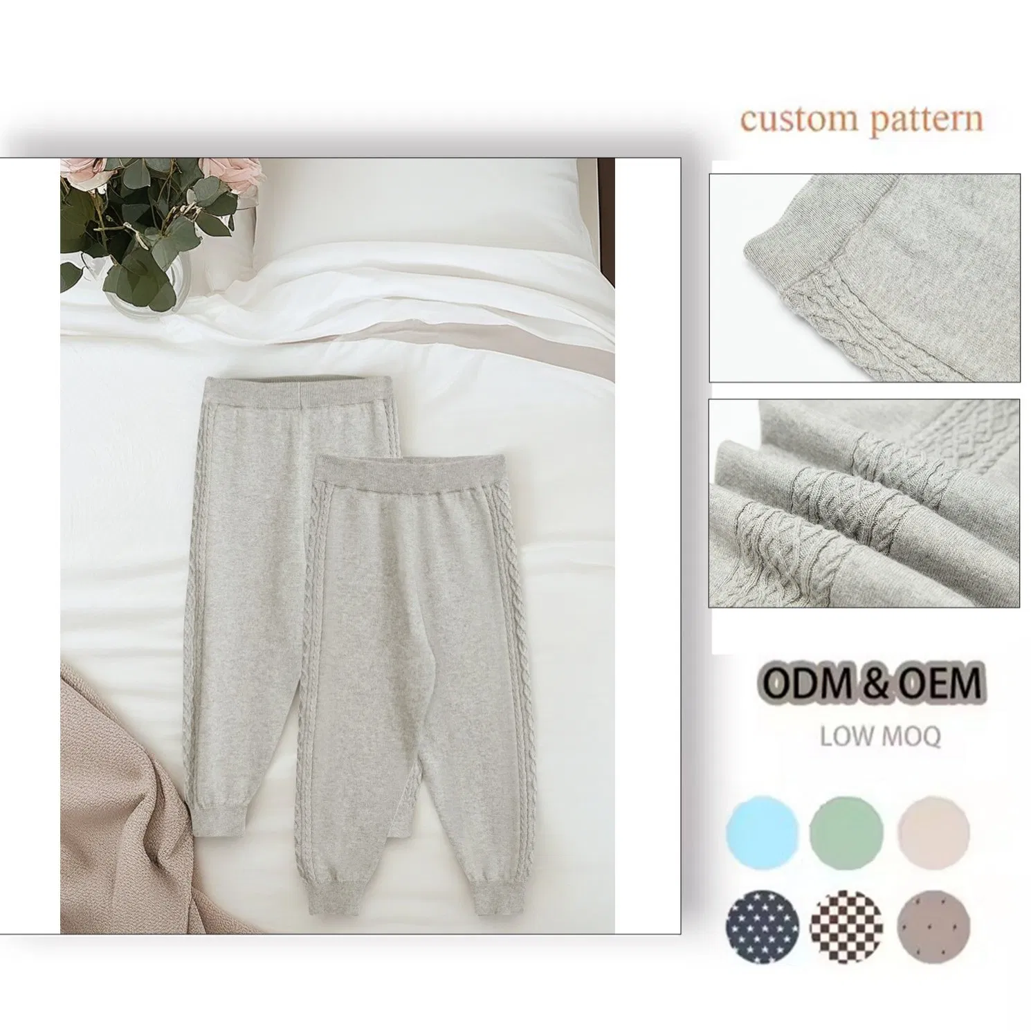 Pantalones largos de cachemira de alta calidad 100% pantalones de cachemira ropa para niños