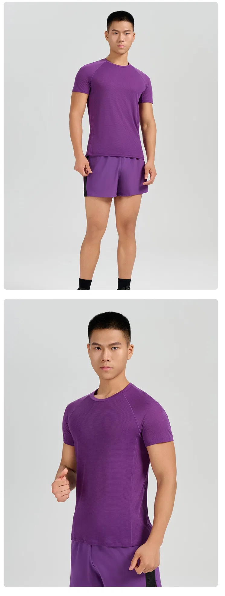 Conjunto de chándal de punto para hombres ligero y suave para correr y hacer jogging en primavera y verano