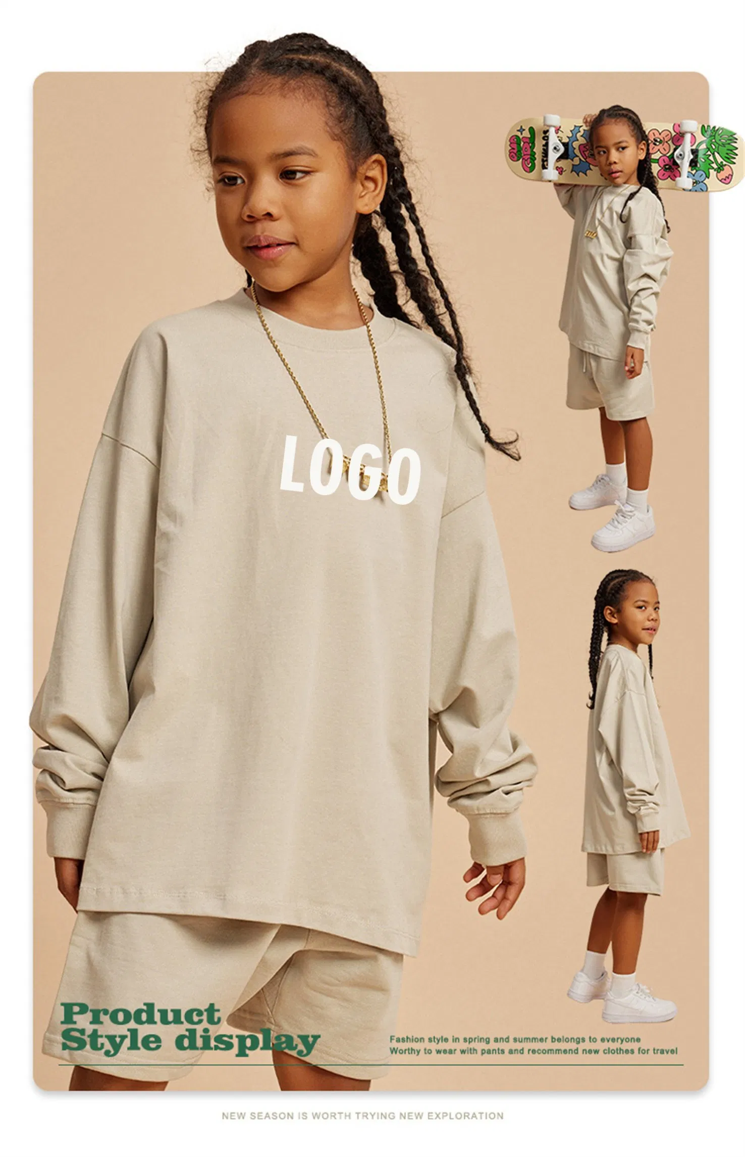 Sudaderas premium para niños de algodón francés terry, hechas a medida, primavera y otoño