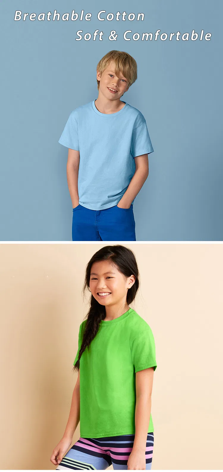 Camiseta infantil manga corta al por mayor