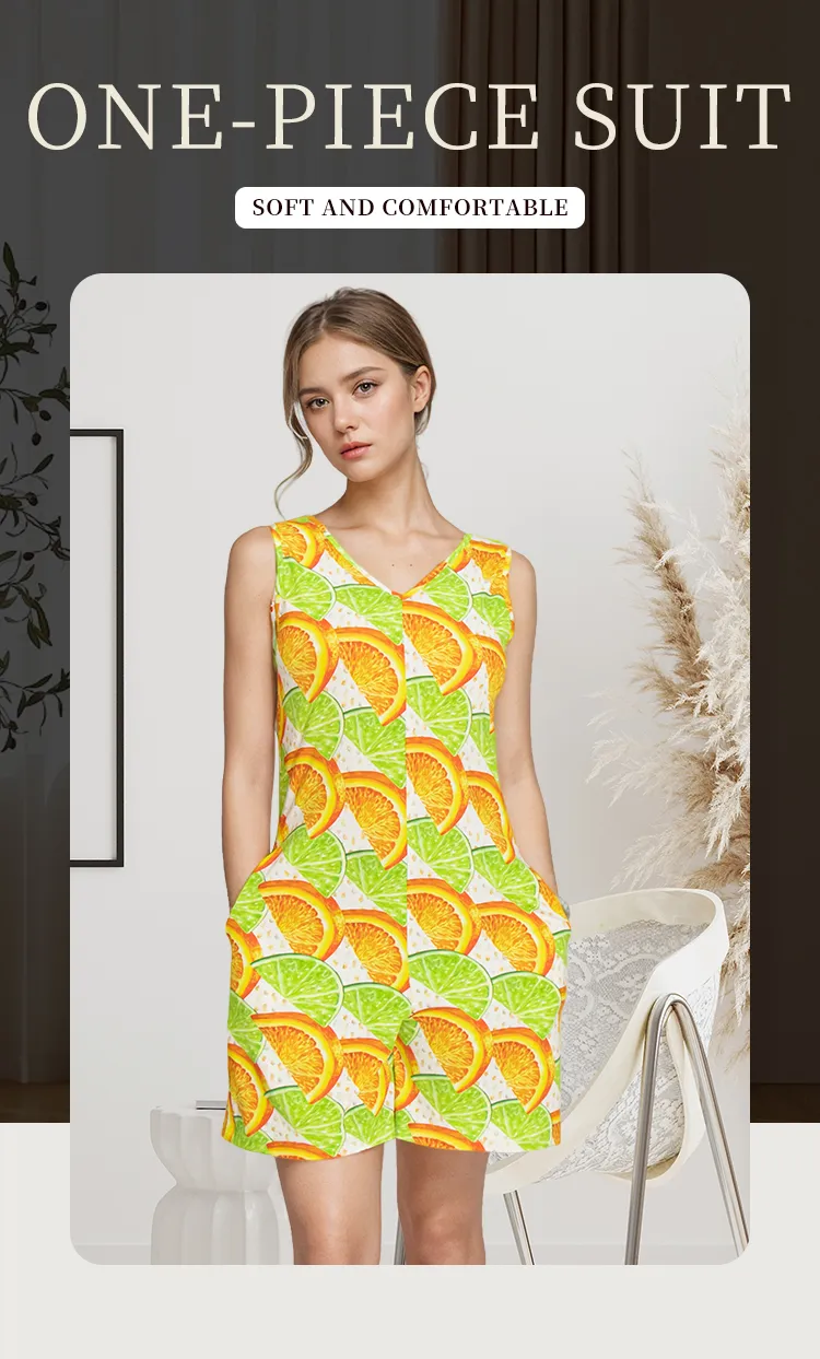 Vestido de verano casual suave de bambú para chicas, vestido de dormir