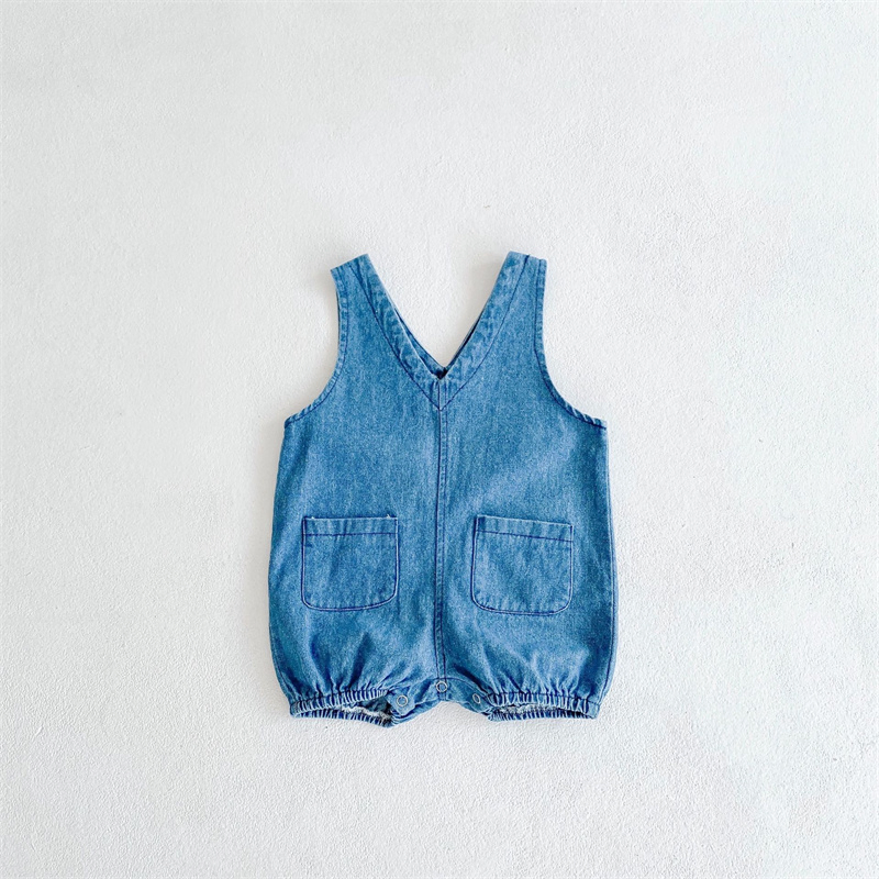 Overoles de verano para niñas, ropa para niños, pantalones cortos, pantalones para bebés, pantalones de mezclilla, monos para bebés, petos