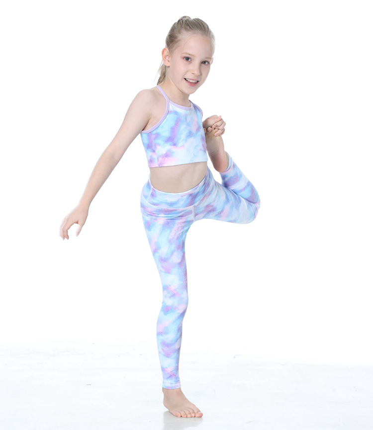 Ropa de entrenamiento lujosa para niños y padres, tela cómoda y transpirable para bebés, conjunto de yoga, ropa deportiva para fitness, danza y tenis para niñas