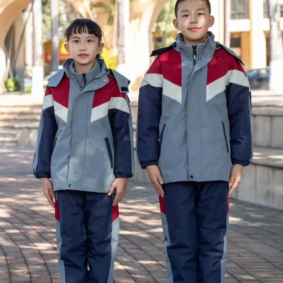 Ropa escolar resistente a la decoloración de fábrica para niñas, uniforme para escuela secundaria