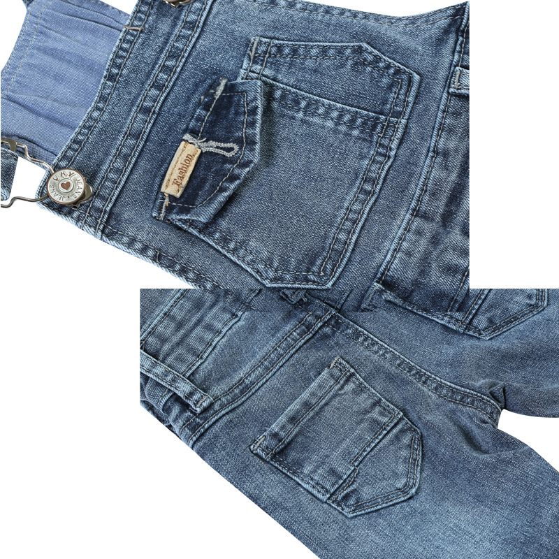 Ropa para bebés y niños pequeños, overoles de mezclilla para niños, pantalones casuales, ropa de niños con parche de oso de dibujos animados, monos, bodysuits, jumpsuits
