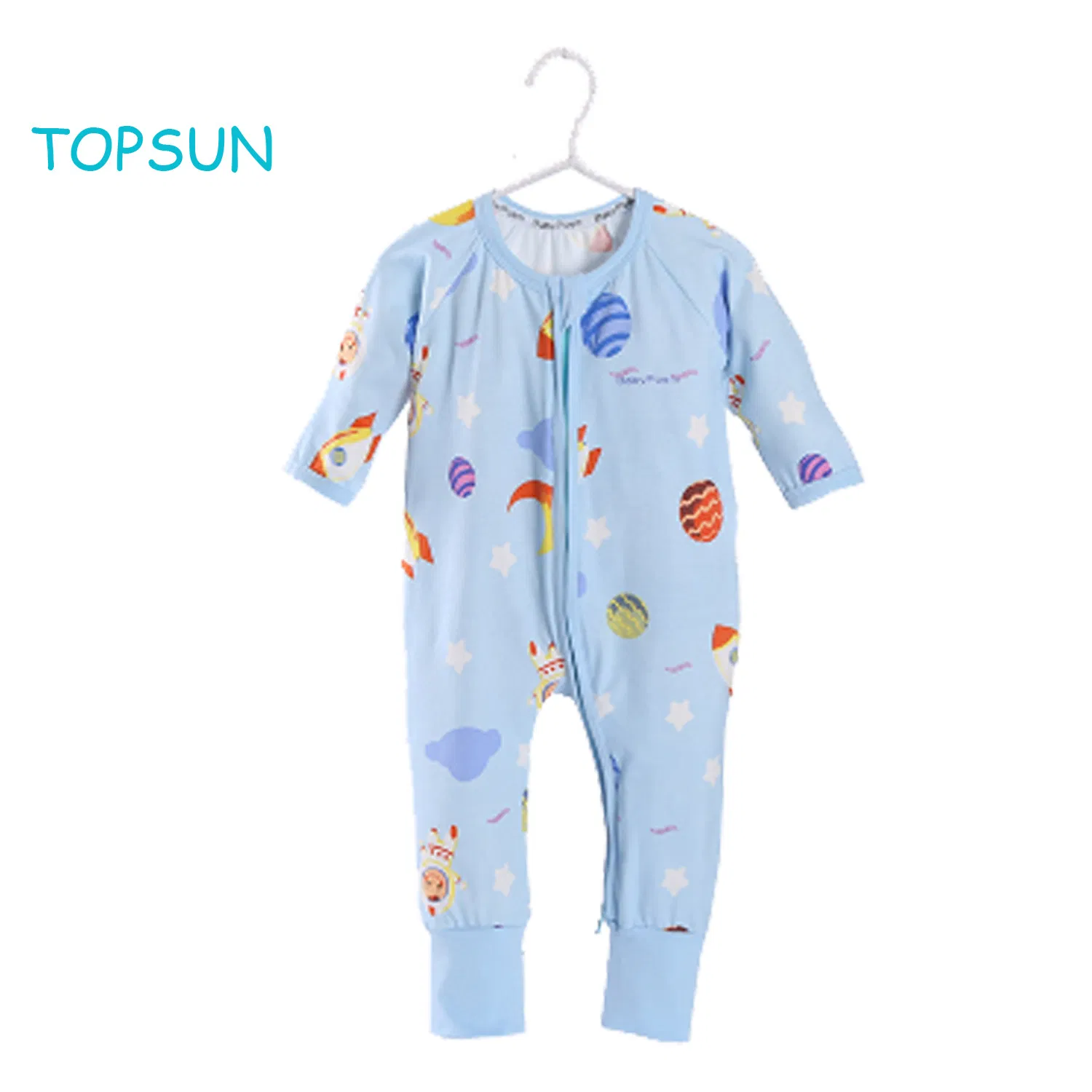 Pijamas de pie para bebés, ajuste para niñas, protección en los puños, prendas de algodón para dormir y jugar