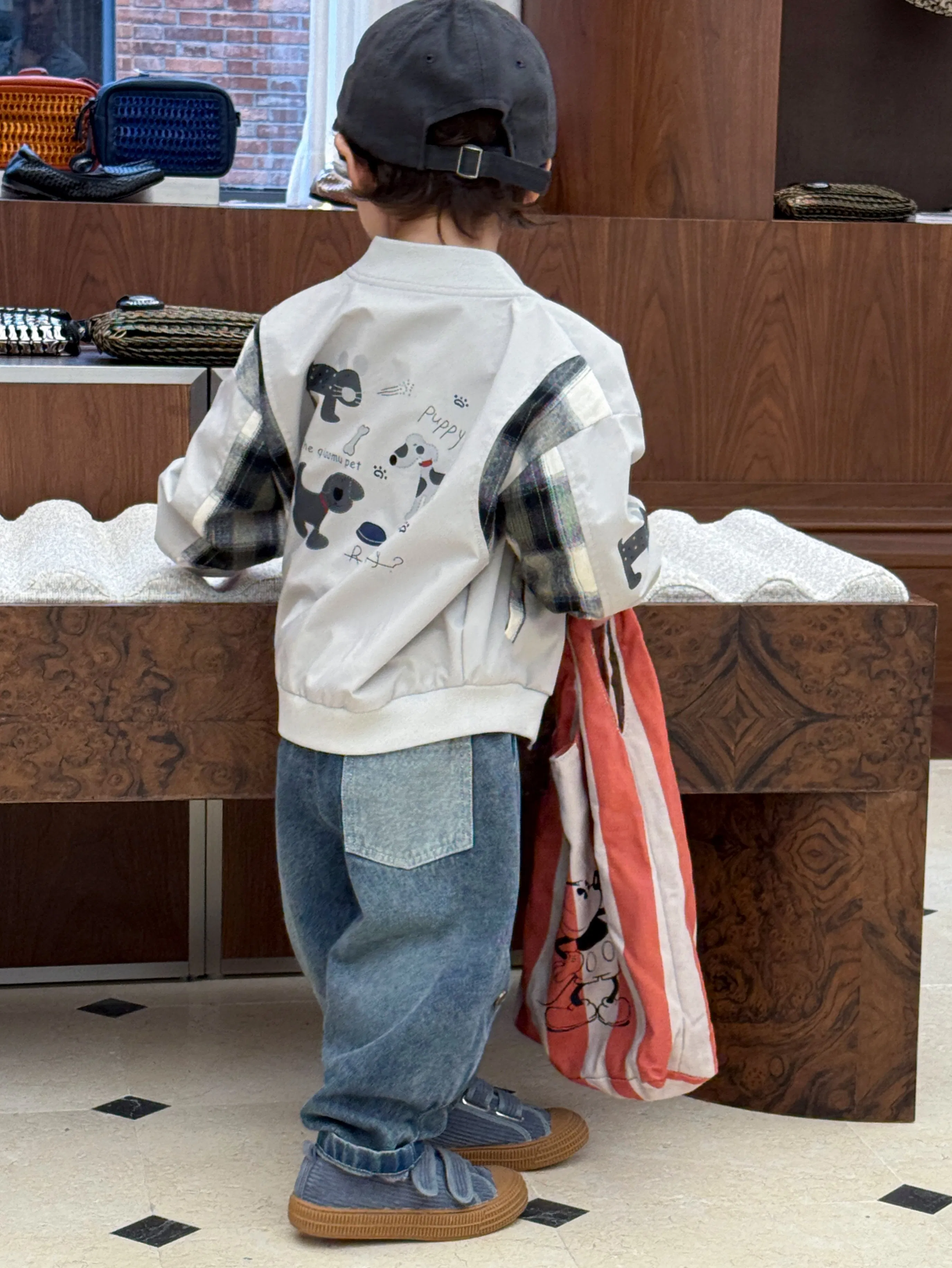 Chaqueta de béisbol Ropa exterior para niños abrigo con estilo deportivo