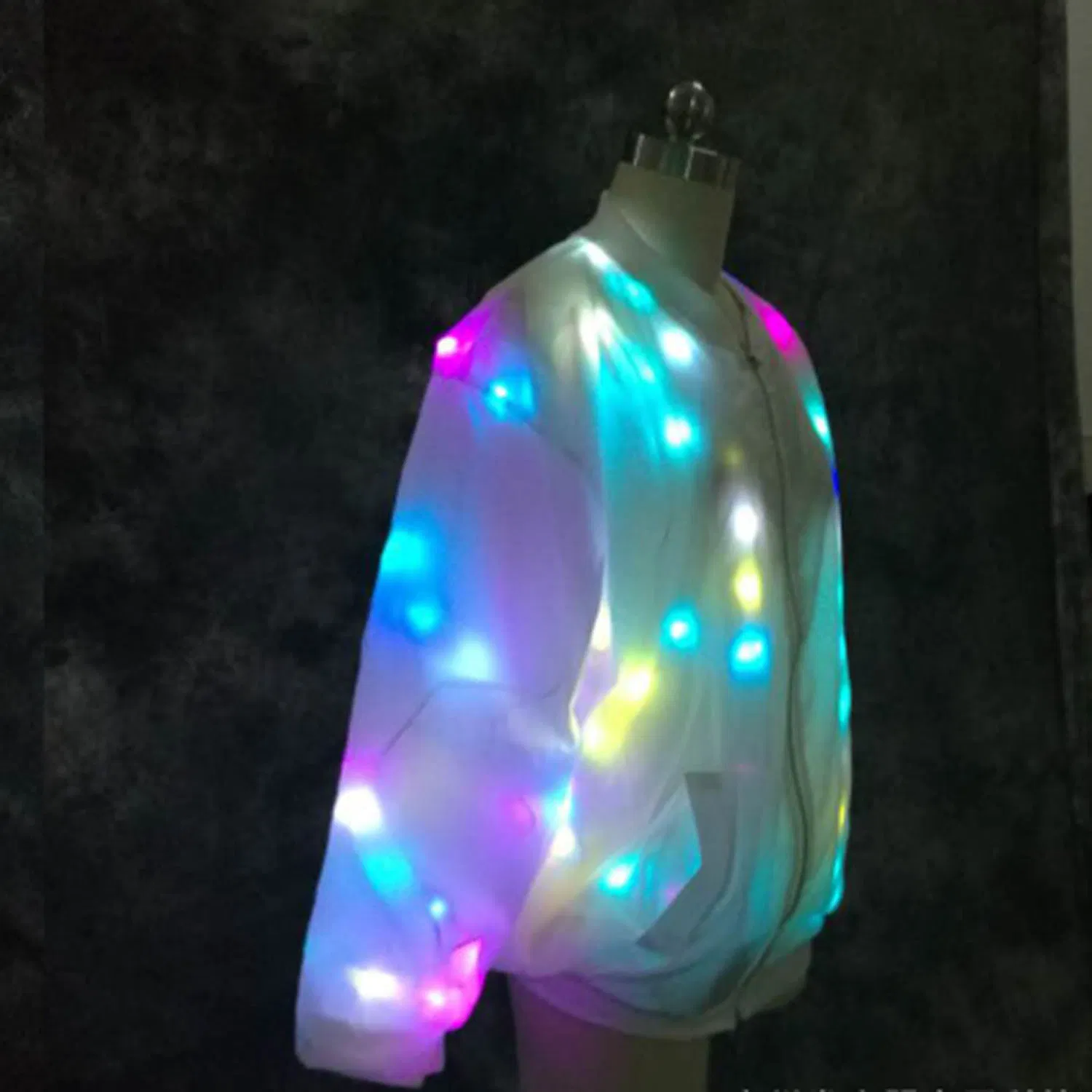 Chaqueta LED Amantes Ropa de Béisbol Colorida Noche