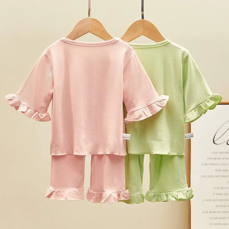 Venta de verano de ropa casual para niños, conjuntos de ropa sólida