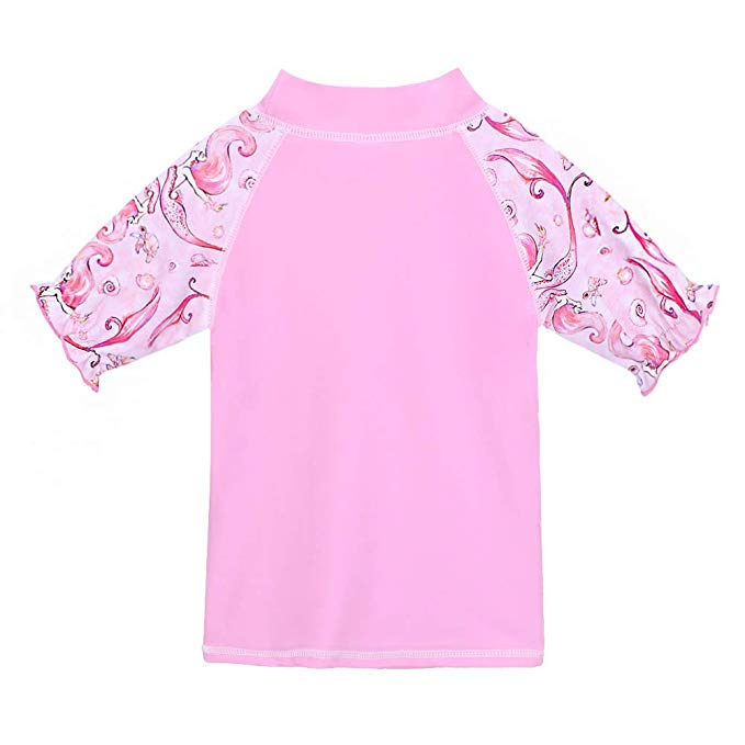 Traje de baño de dos piezas para niñas con estampado de sirena Upf 50+ UV 3-10y Ropa para niños