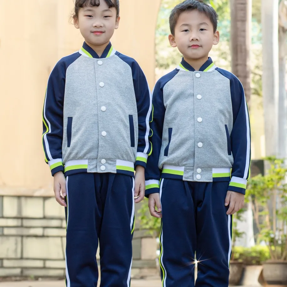 Venta Directa Ropa Escolar Moderna Amigable con la Piel para Niños Uniforme para Colegio