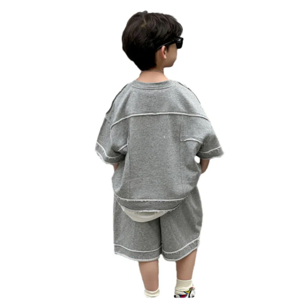 Camiseta casual para niños linda, ropa de juego de algodón transpirable, diseño para jugar al aire libre, ropa para bebés