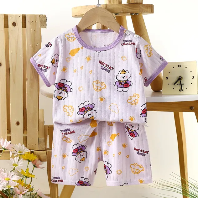 Conjunto de ropa infantil para verano, ropa delgada para niñas