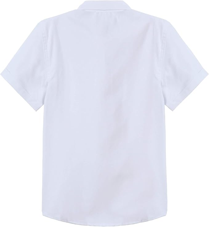 Camisa de manga corta de algodón transpirable personalizada para niños, uniformes escolares infantiles