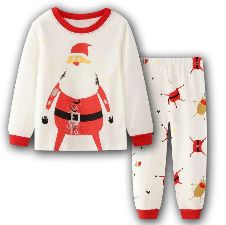2020 Nuevo diseño de pijamas navideños para niños, conjunto de pijamas para niños, bajo MOQ al por mayor