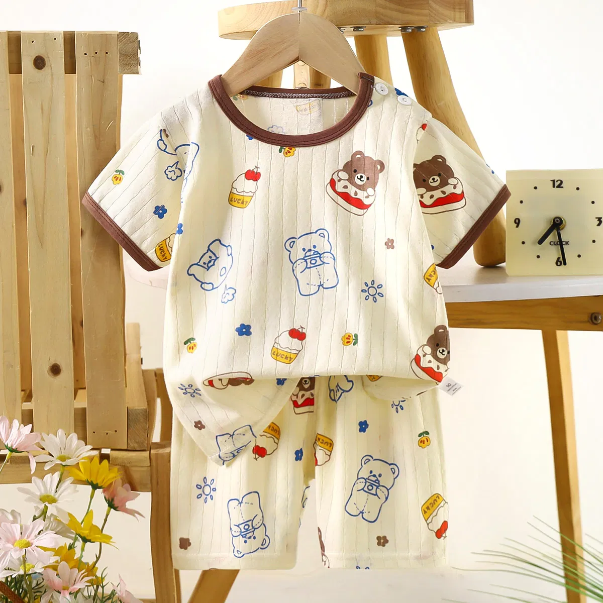 Conjunto de ropa infantil para verano, ropa delgada para niñas