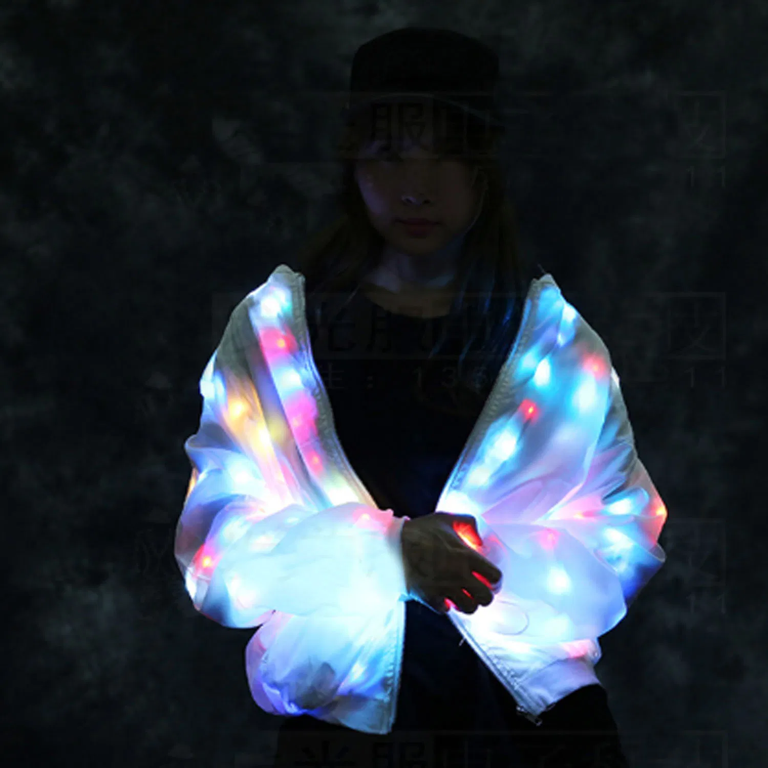 Chaqueta LED Amantes Ropa de Béisbol Colorida Noche