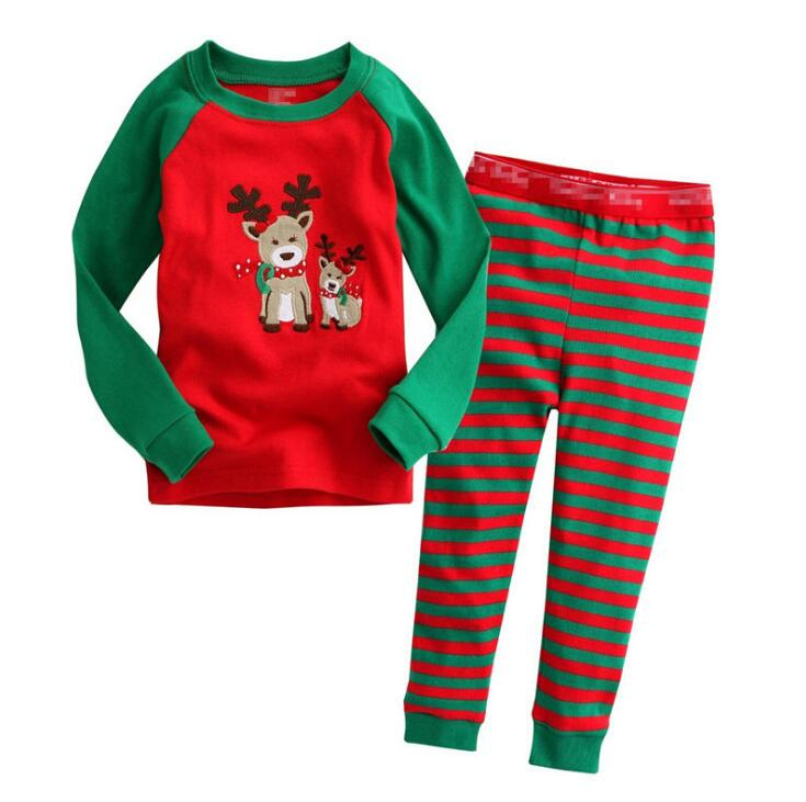 2020 Nuevo diseño de pijamas navideños para niños, conjunto de pijamas para niños, bajo MOQ al por mayor