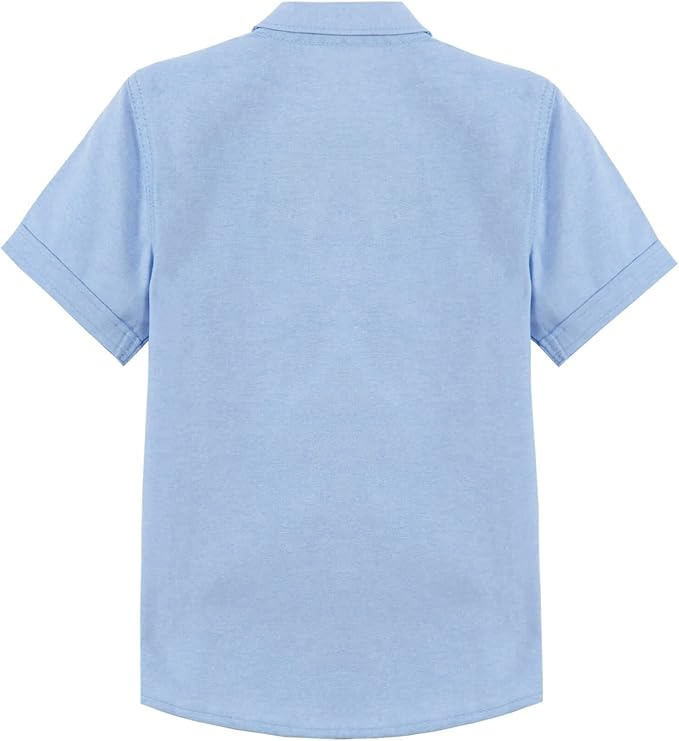 Camisa de manga corta de algodón transpirable personalizada para niños, uniformes escolares infantiles