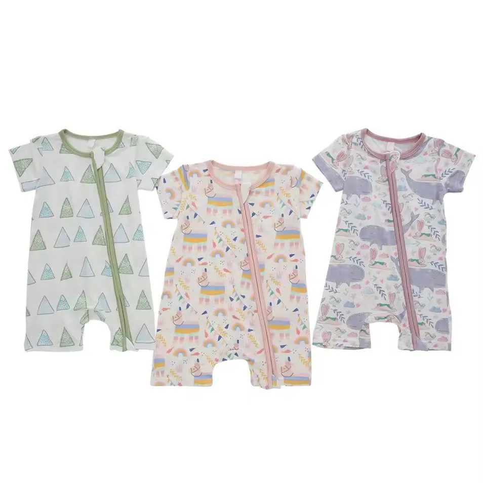 Ropa para bebés ecológica de bambú, mono para bebés, prendas para bebés, bodysuits para niños pequeños con Oeko-Tex