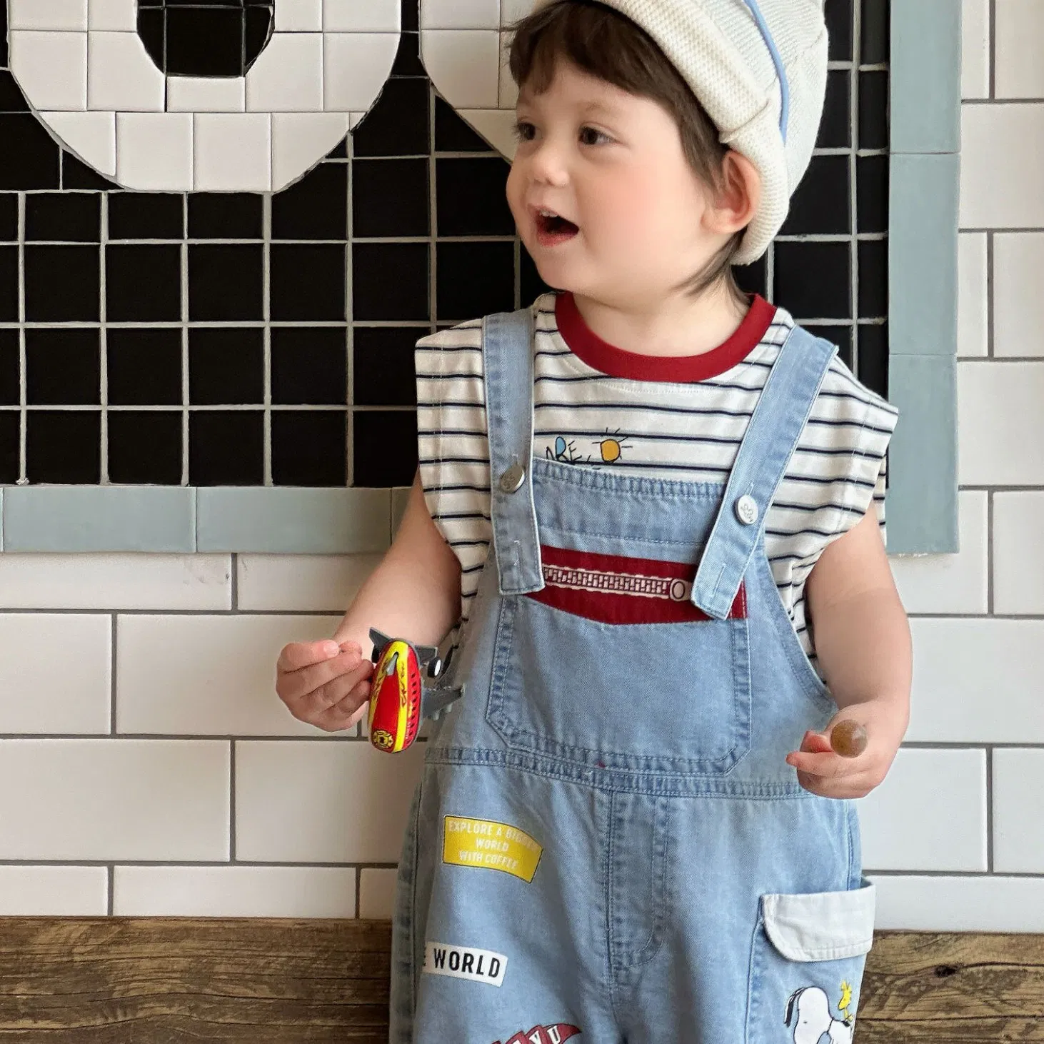 Ropa elegante para niños para conjuntos de verano con camiseta y pantalones